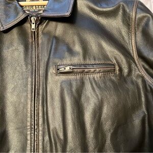 - Guide Gear Leather Jacket - Dark Brown - 2XL